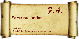 Fortuna Andor névjegykártya